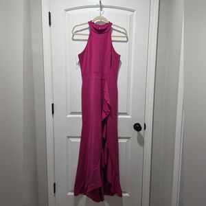 Elegant Pink Sleeveless Dress
